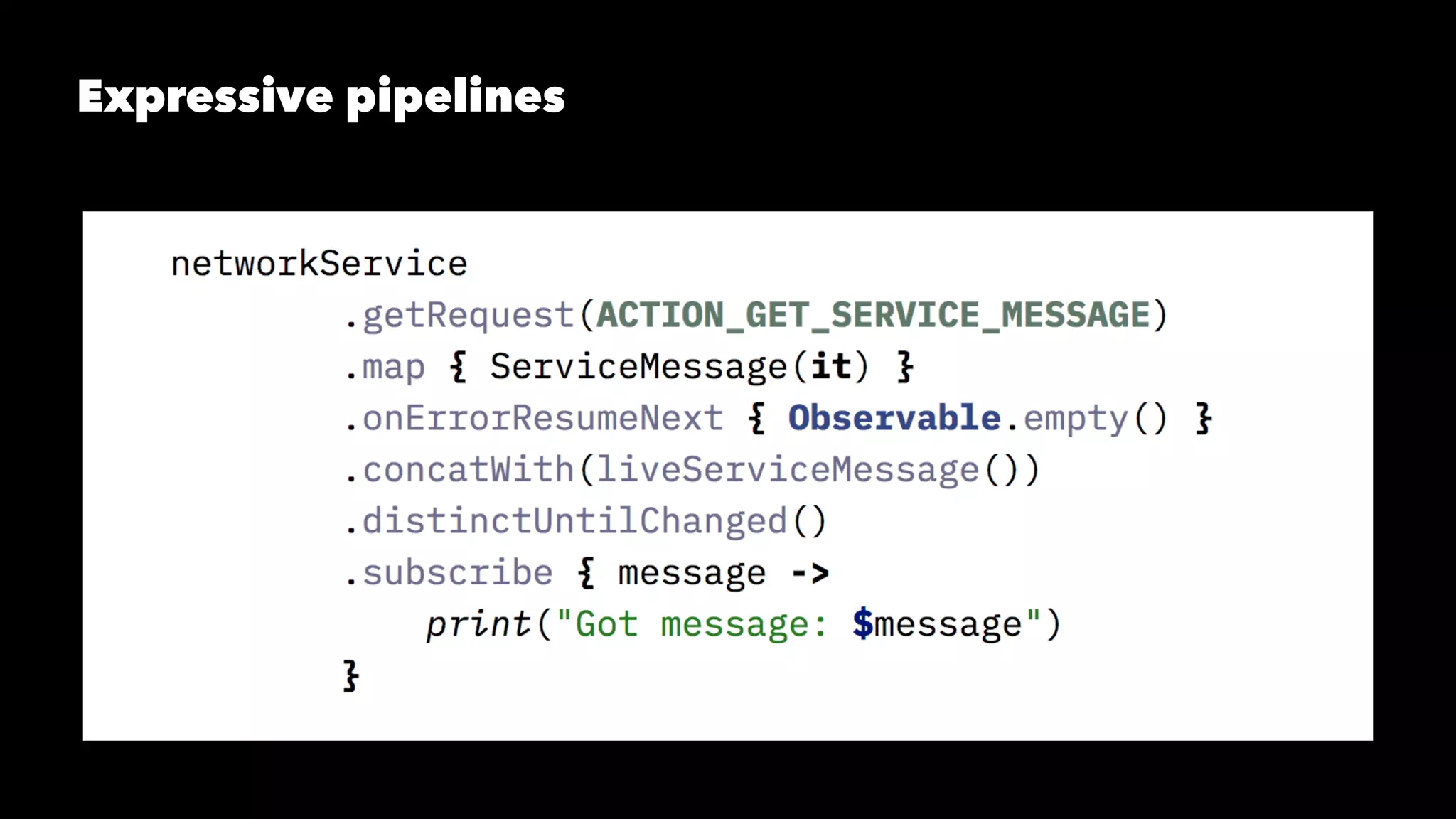 Expressive pipelines
 