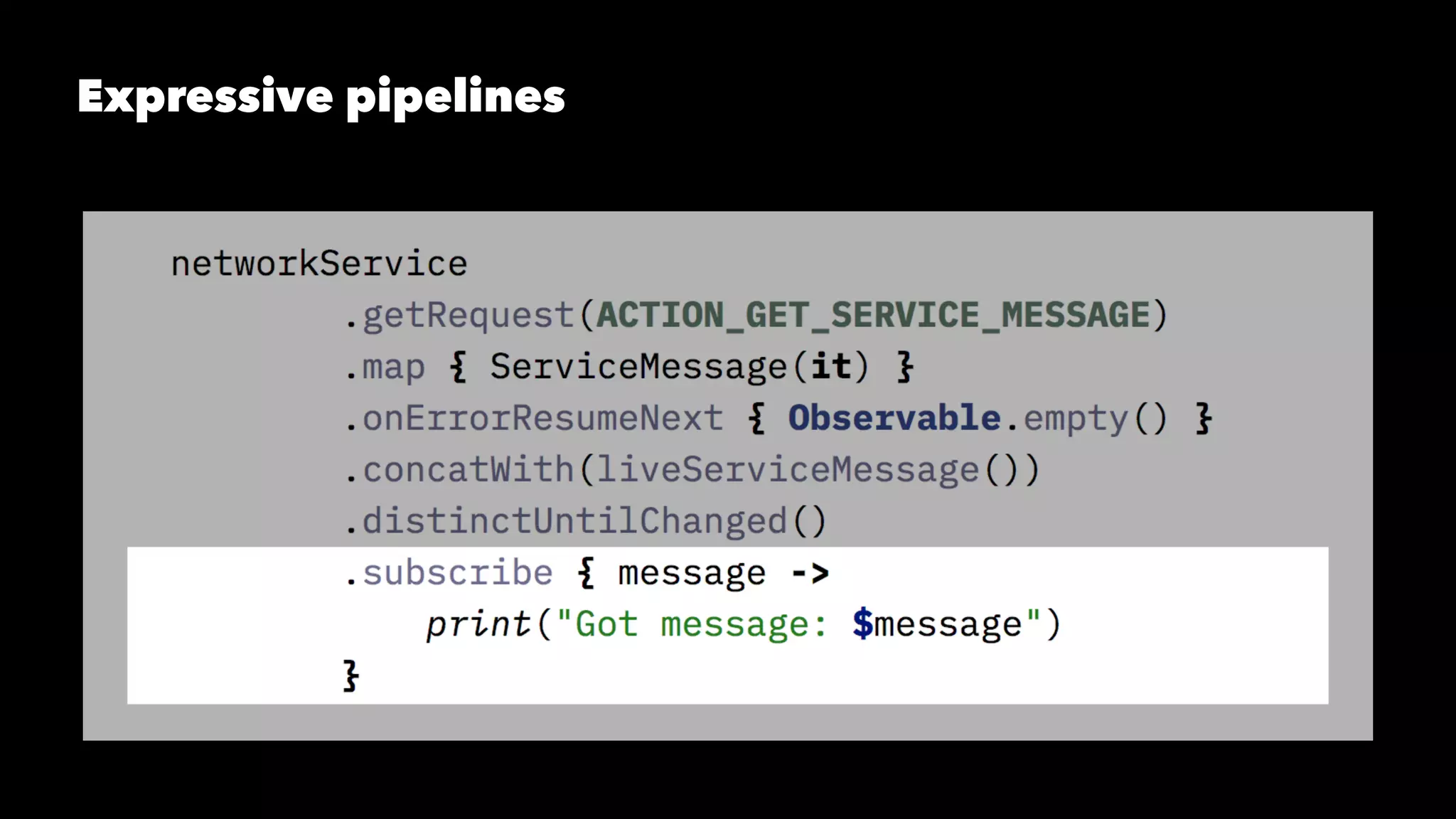 Expressive pipelines
 