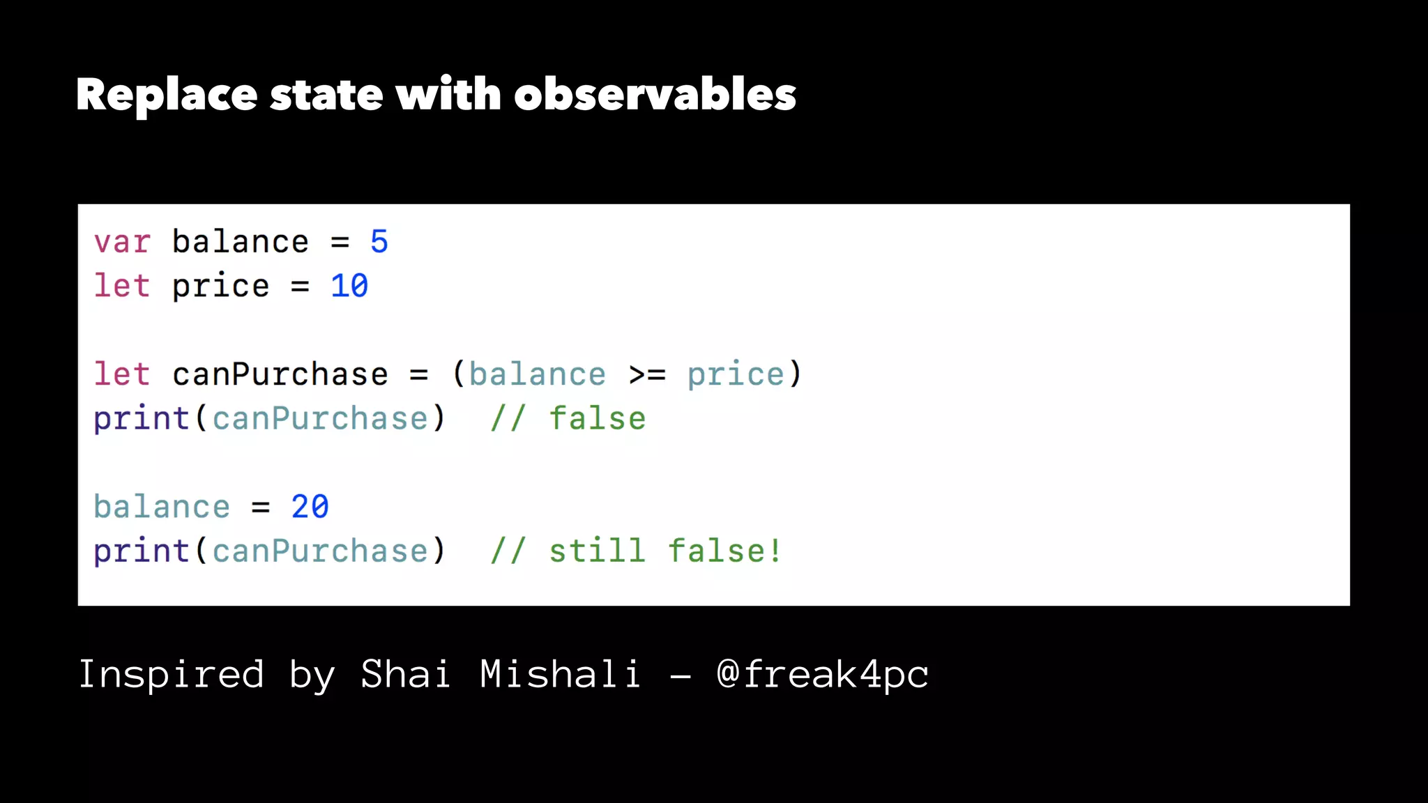 Replace state with observables
Inspired by Shai Mishali - @freak4pc
 