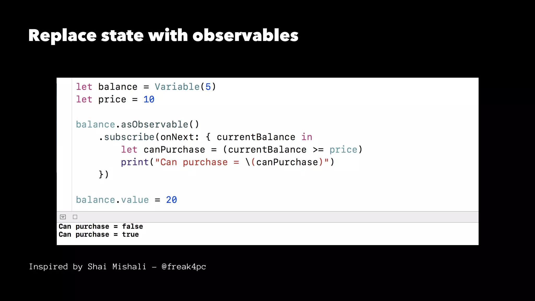 Replace state with observables
Inspired by Shai Mishali - @freak4pc
 