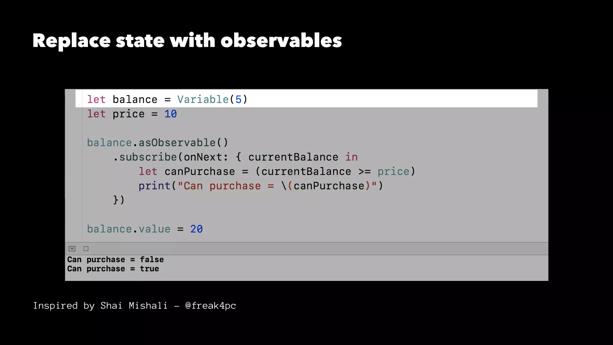 Replace state with observables
Inspired by Shai Mishali - @freak4pc
 