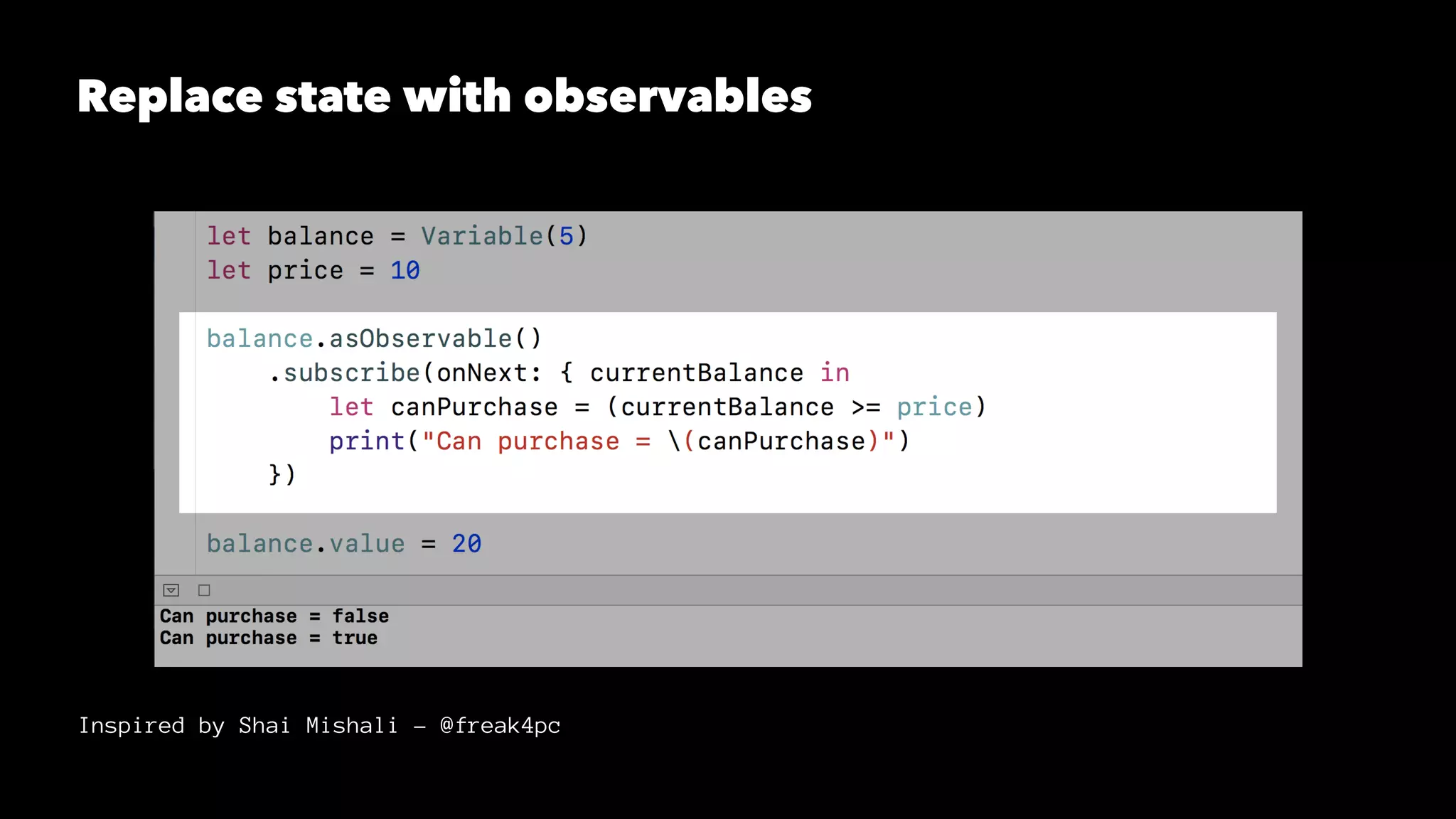 Replace state with observables
Inspired by Shai Mishali - @freak4pc
 