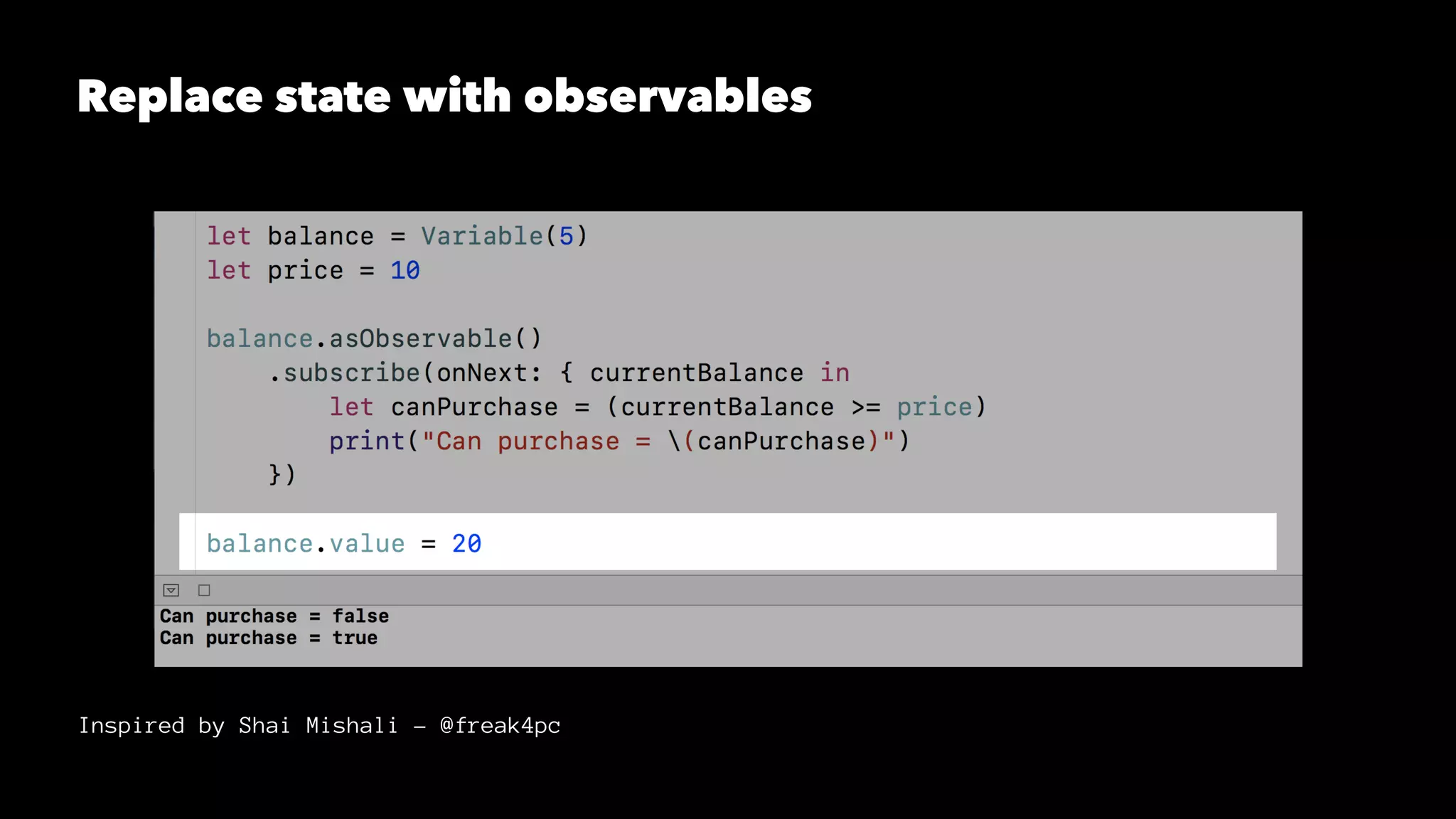 Replace state with observables
Inspired by Shai Mishali - @freak4pc
 