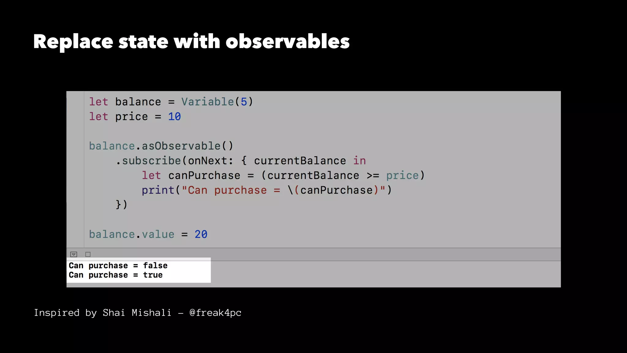 Replace state with observables
Inspired by Shai Mishali - @freak4pc
 