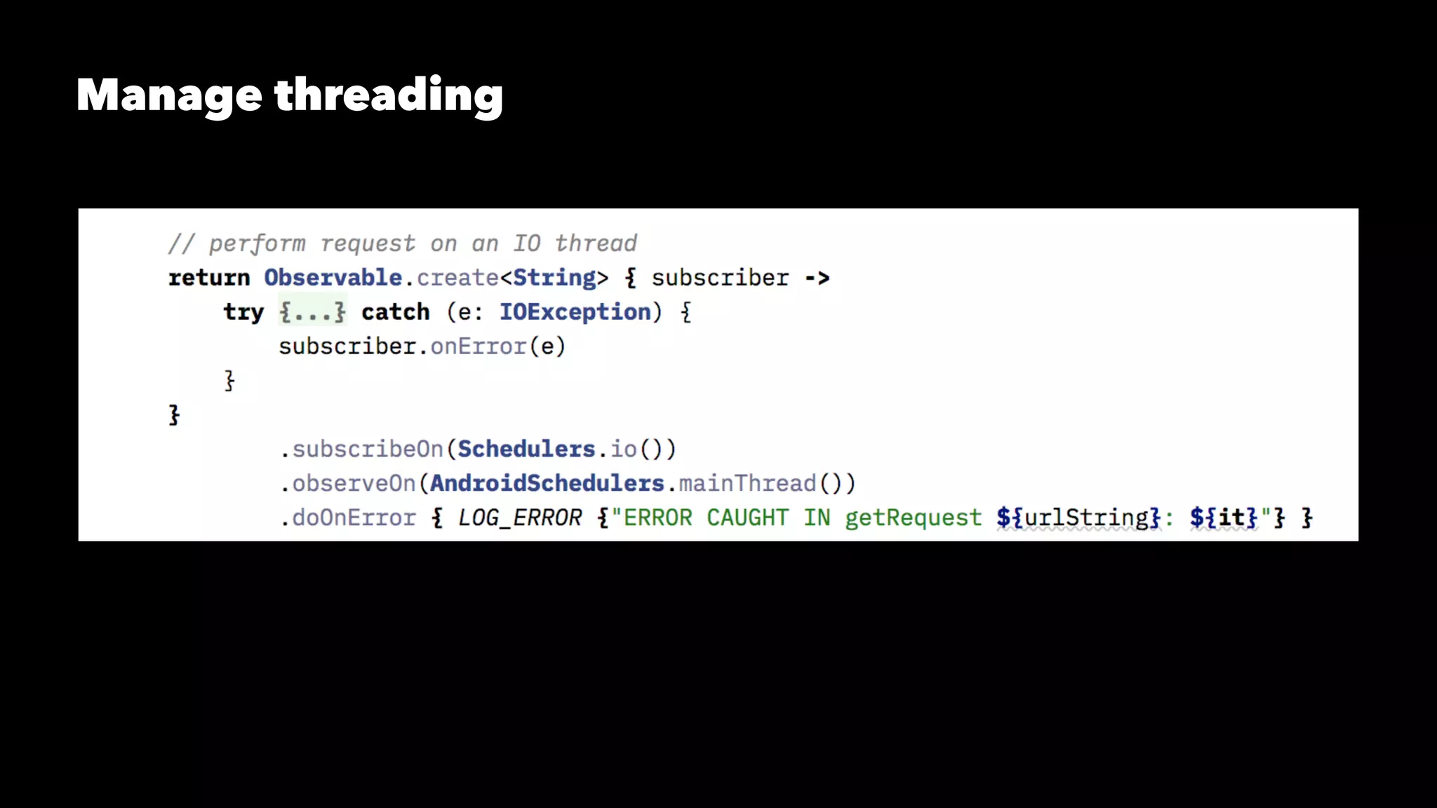 Manage threading
 