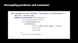 Decoupling producer and consumer
 