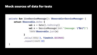 Mock sources of data for tests
 