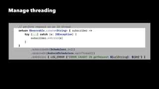 Manage threading
 