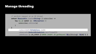Manage threading
 
