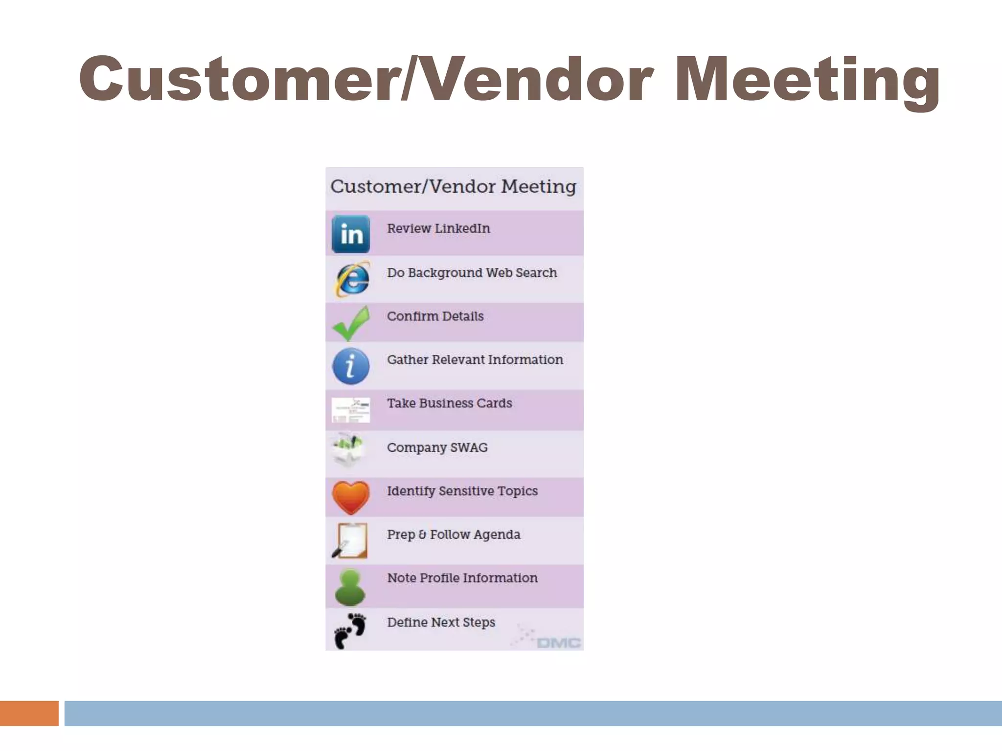 Customer/Vendor Meeting
