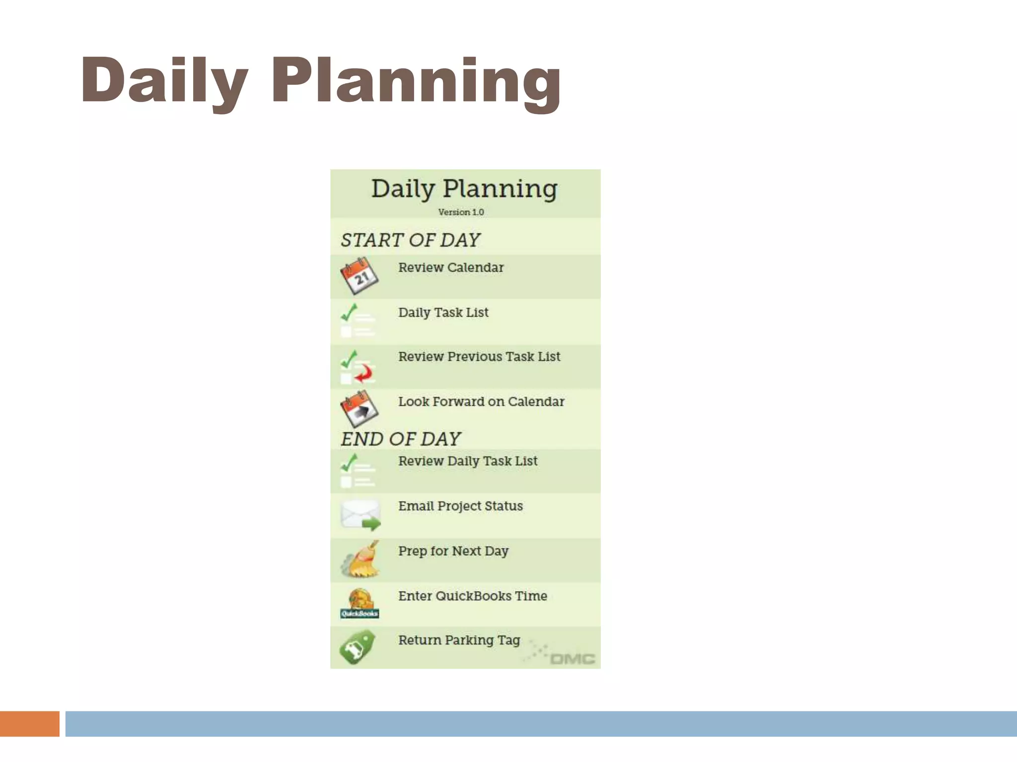 Daily Planning