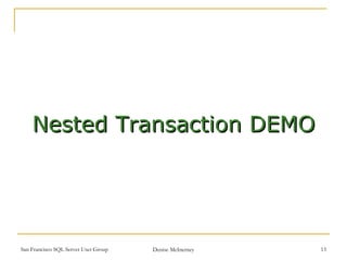 Nested Transaction DEMO 
