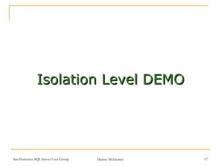 Isolation Level DEMO 