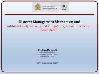 Early warning system in Sri Lankan Disaster Management | PPTX