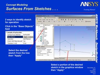 Comprehensive Guide to Concept Modeling in ANSYS Workbench ...