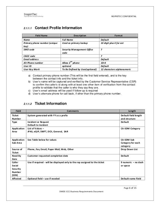 Dmdc Ccc Ticketing System Requirements V7b