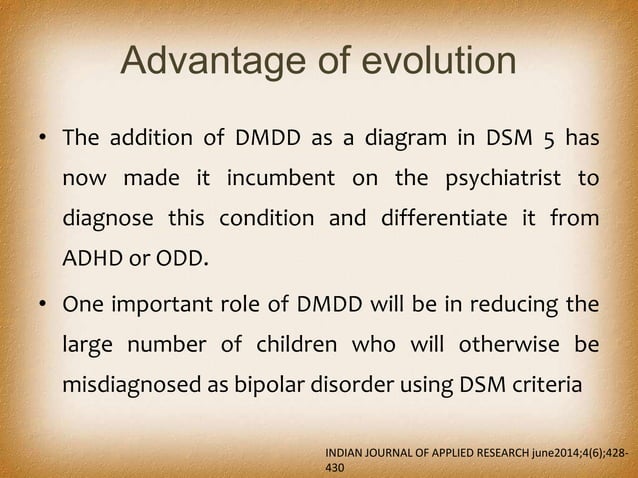 Dmdd disruptive mood dysregulation disorder