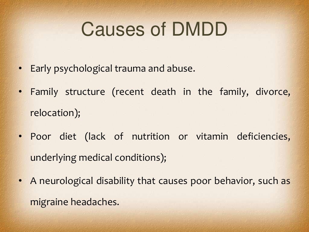 Dmdd disruptive mood dysregulation disorder