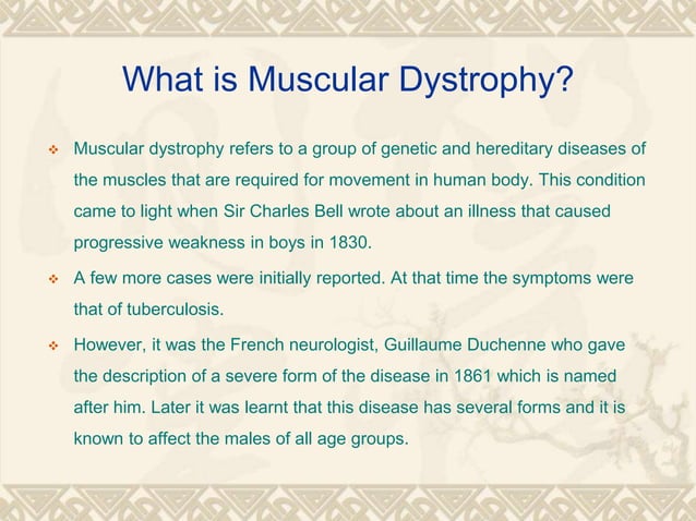 Duchenne's Muscular Dystrophy and Gene Therapy | PPTX | Physical ...