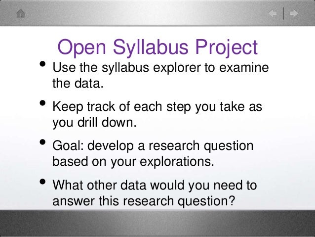 syllabus explorer