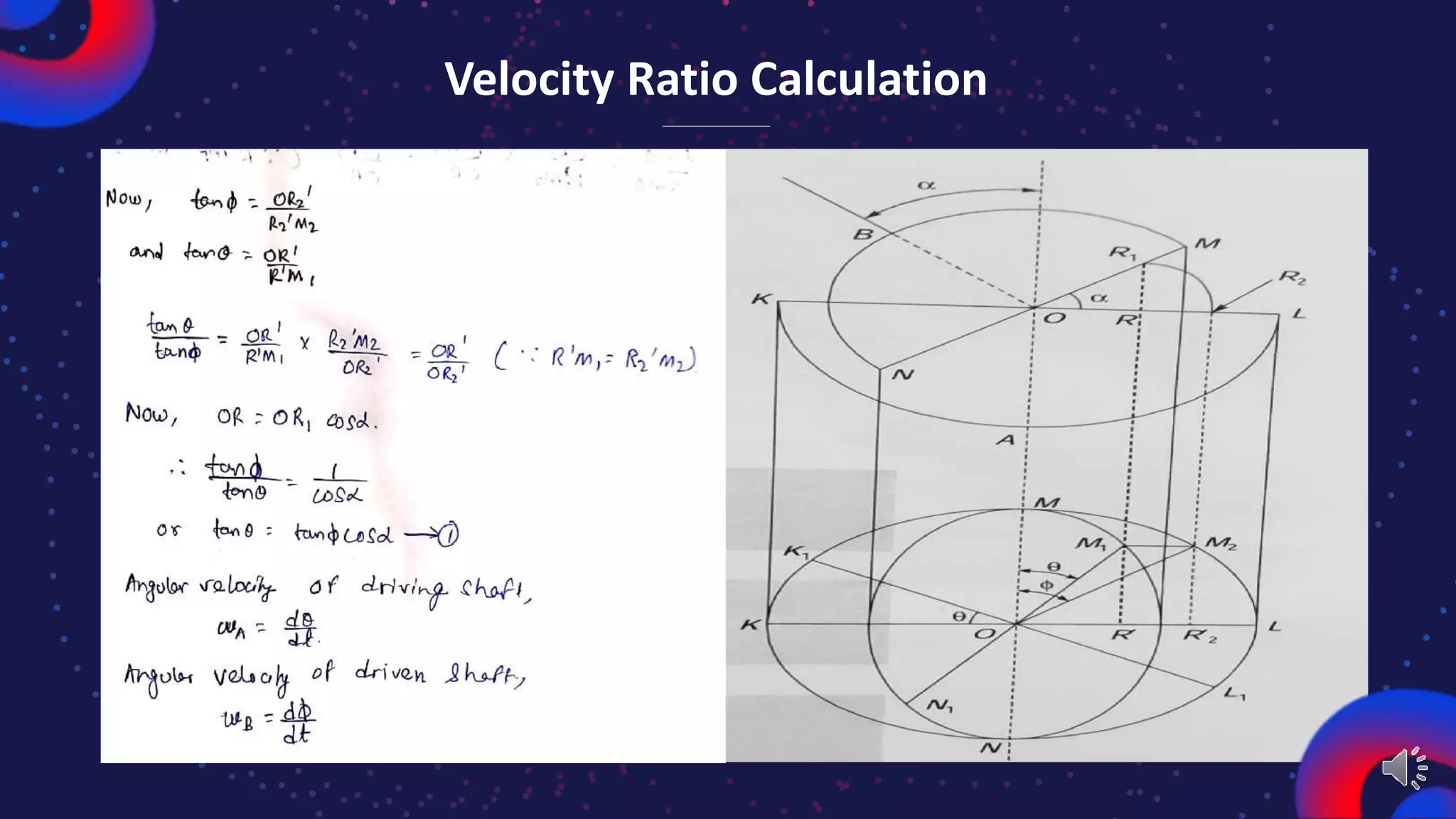 Velocity Ratio Calculation
 