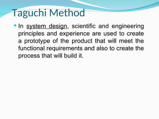 Comprehensive Overview of Taguchi Loss Function and Quality Engineering ...