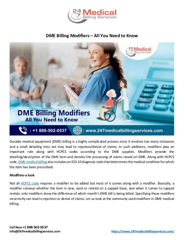 Dme billing modifiers all you need to know