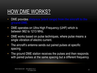 Dme Instrument Distance Measuring Equipment (DME) Presentation for aeronautics | PDF