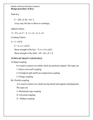 Design of Machine Elements- Unit 2 Procedures | PDF