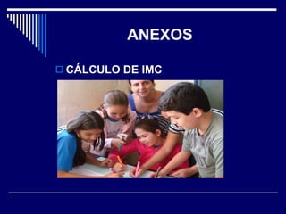 ANEXOS  CÁLCULO DE IMC  