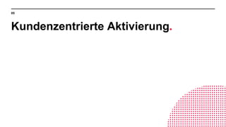 05
Kundenzentrierte Aktivierung.
 