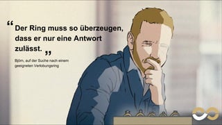 Namics. A Merkle Company
Björn, auf der Suche nach einem
geeigneten Verlobungsring
“Der Ring muss so überzeugen,
dass er nur eine Antwort
zulässt.
”
 