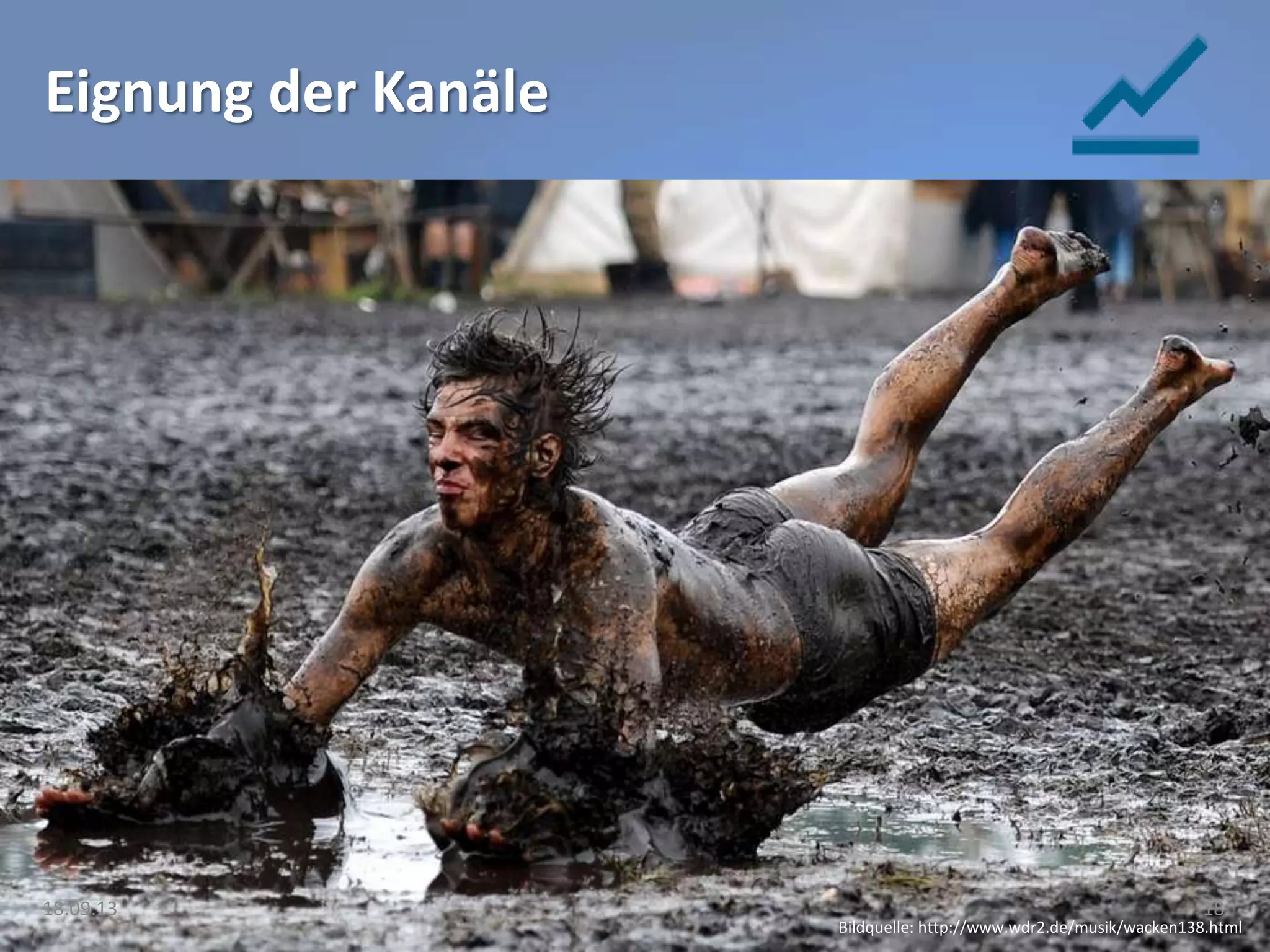 Eignung der Kanäle
Bildquelle: http://www.wdr2.de/musik/wacken138.html
18.09.13 18
 