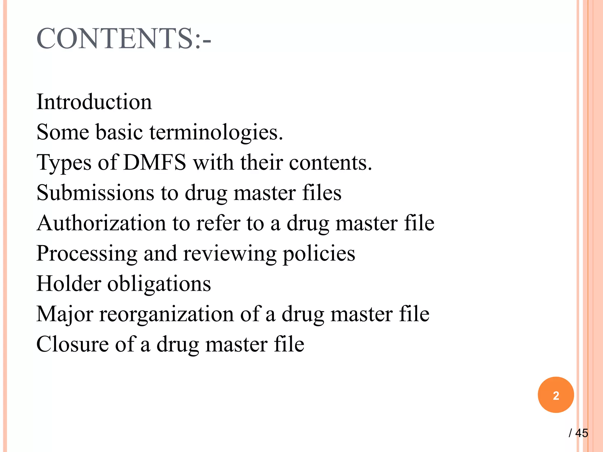 DMF -Drug Master File | PPT