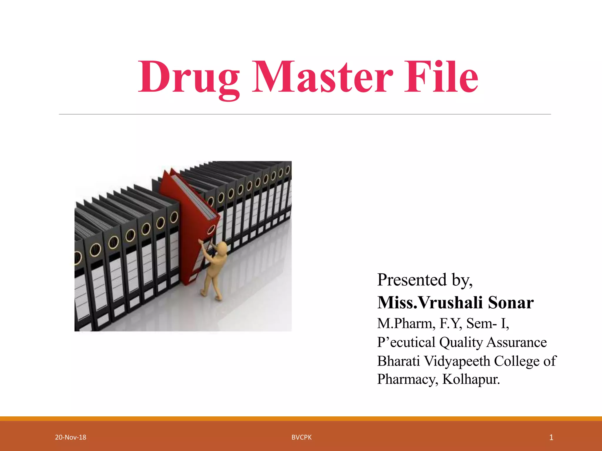 Drug master file | PPTX
