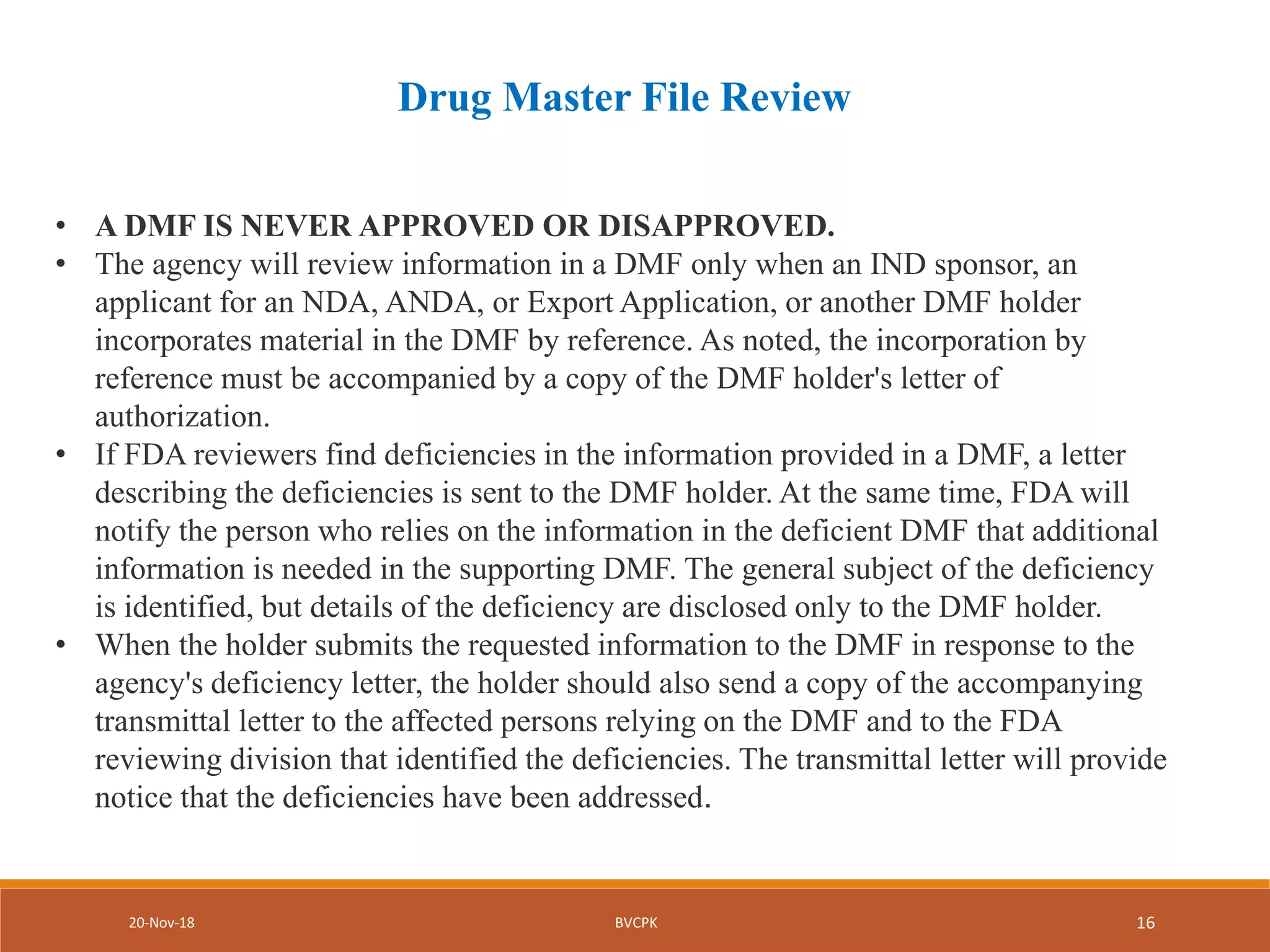 Drug master file | PPTX