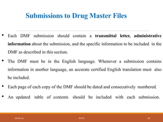 Drug master file | PPTX