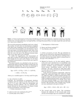 Dental radiographic indicators, a key to age estimation | PDF