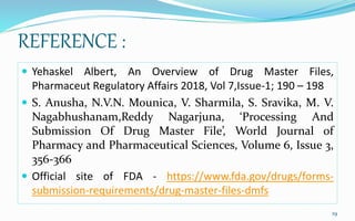 DMF Drug Master File | PPTX