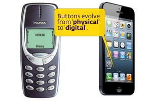 Buttons evolve
from ‘physical’
to ‘digital’.

 