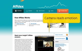 Camera reads emotion.

 