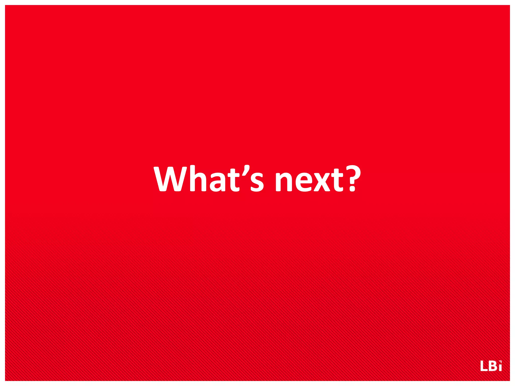 Real Time Statistics => adaptationsCase – BlueFi - Proximity Based MarketingAnnual Sales period (2 weeks)