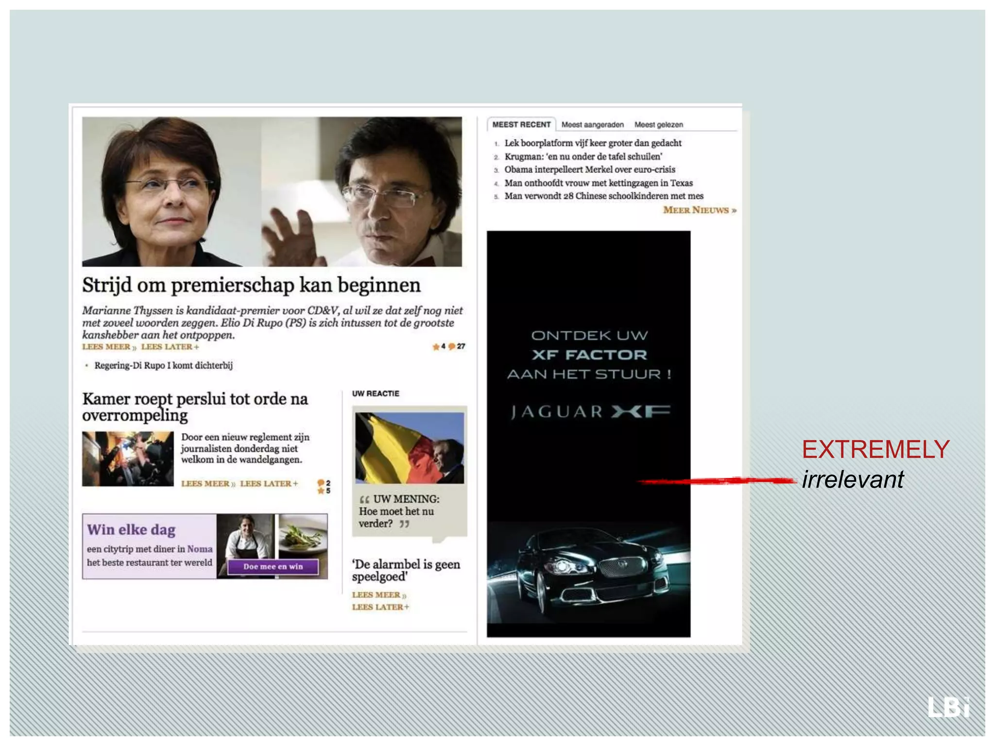 EXTREMELY irrelevant