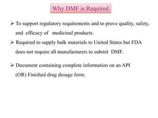 Dmf ppt by jahnavi bandi | PPTX