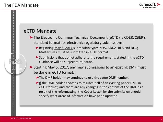 dmf in ectd format road to readiness cover letters in ctd format
