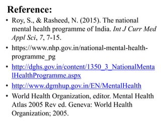District Mental Health Programme (DMHP) | PPTX