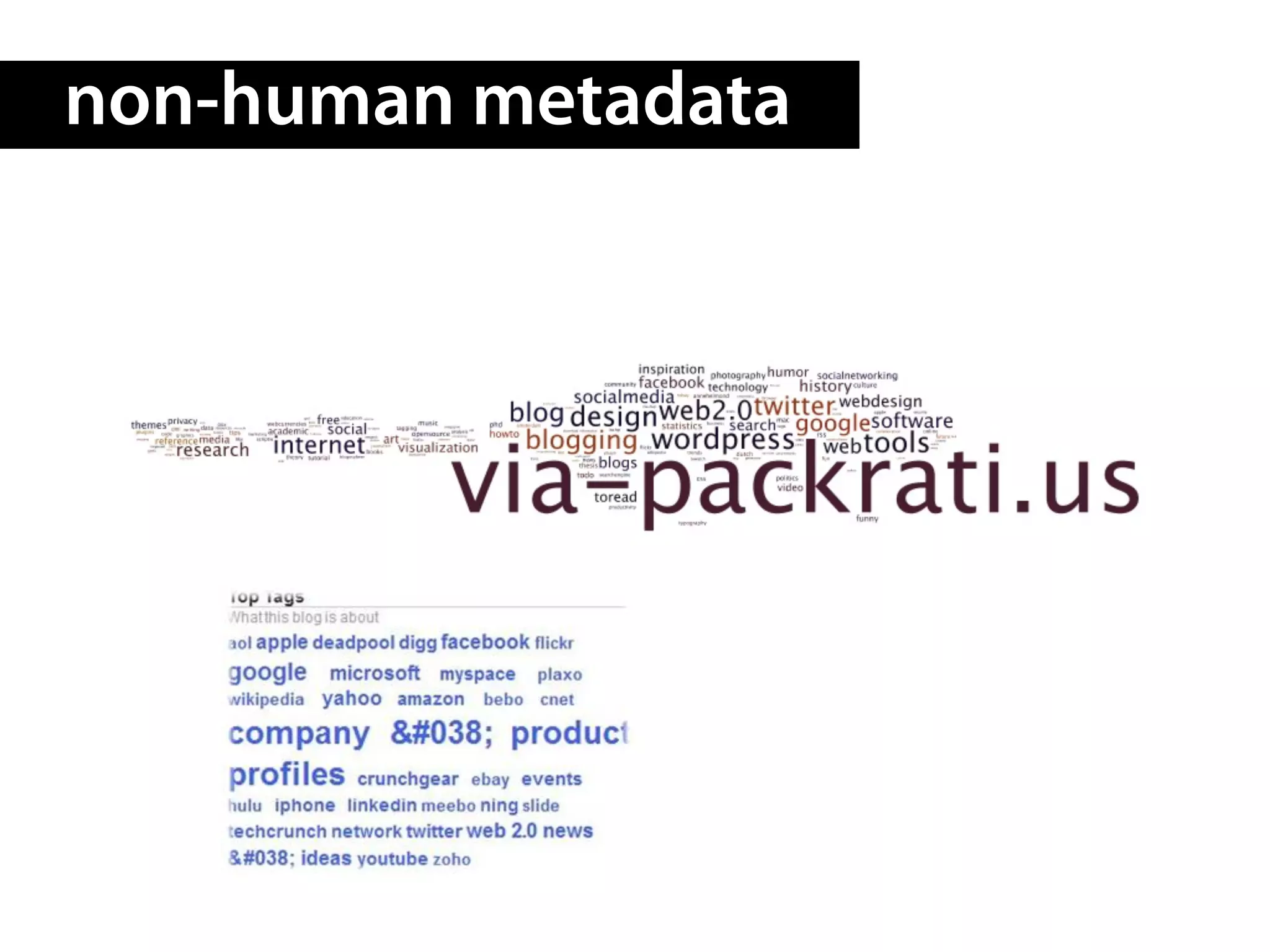 non-human metadata
 