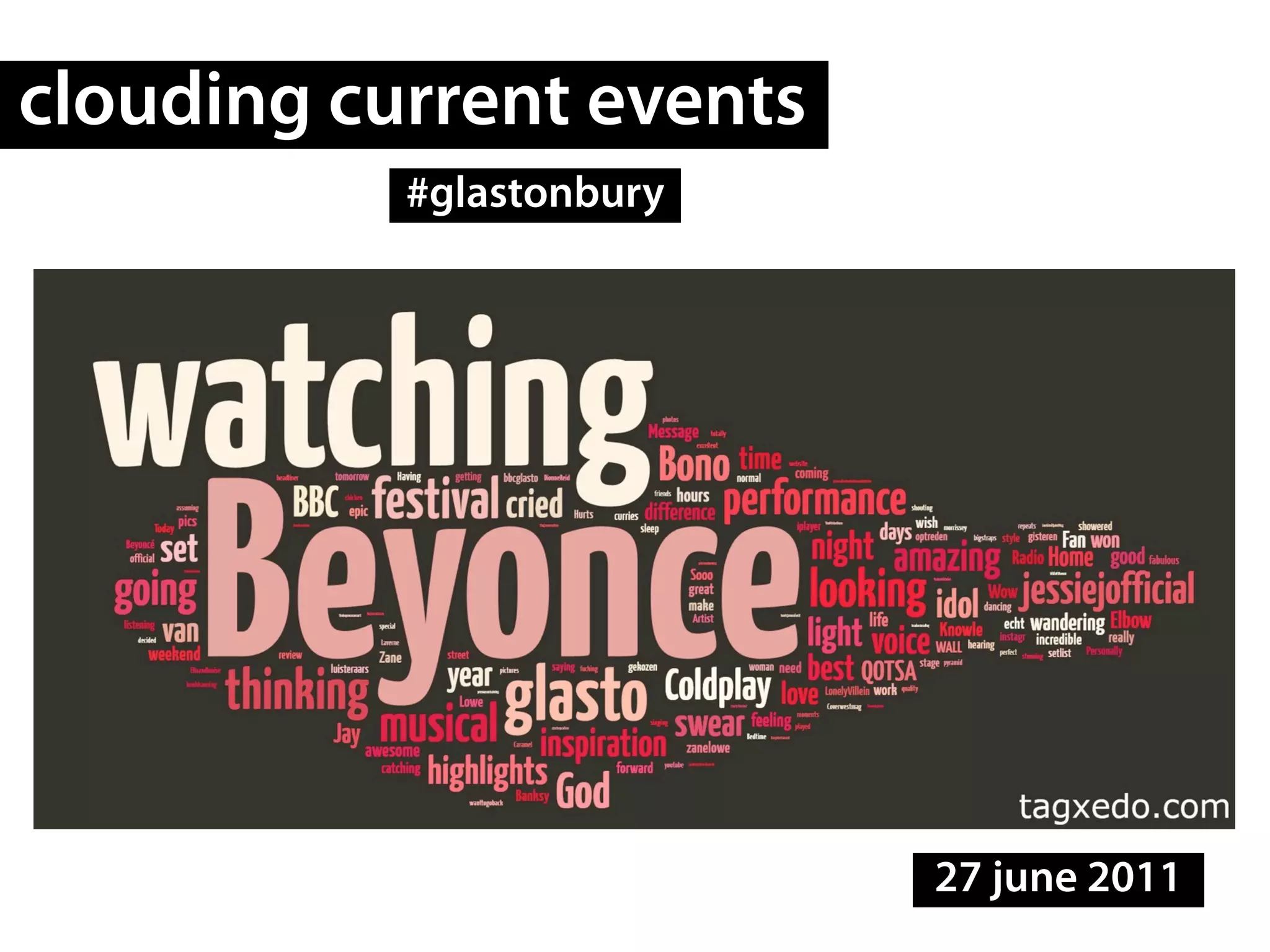 clouding current events
           #glastonbury




                          27 june 2011
 
