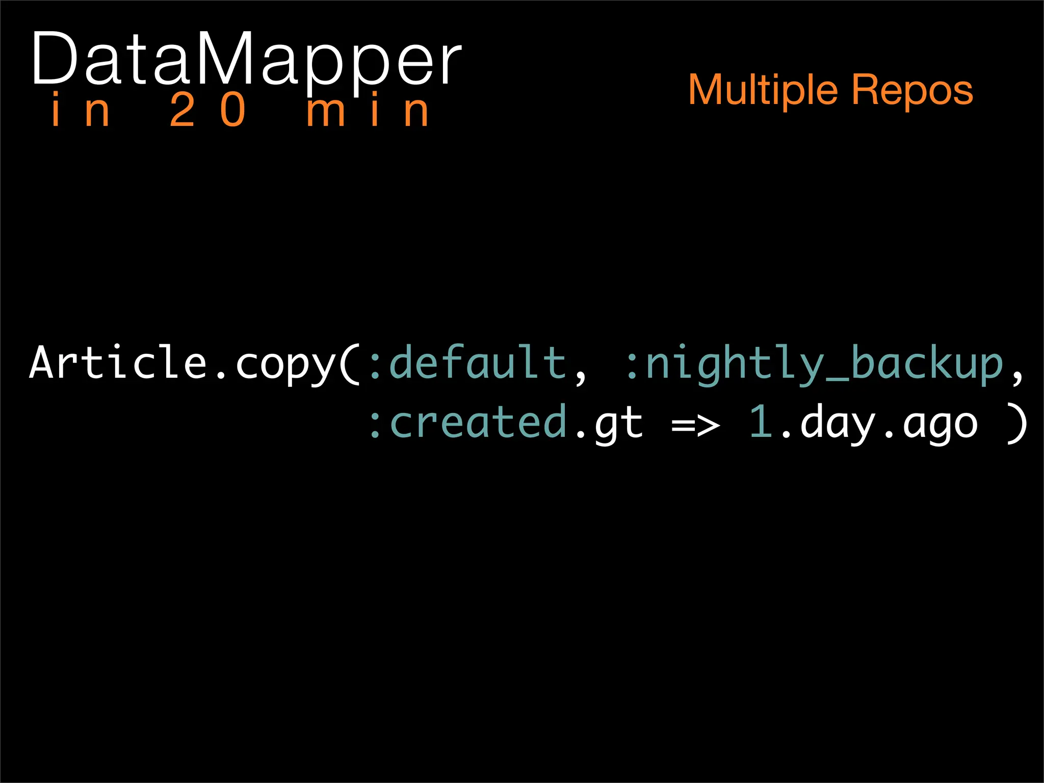 DataMapper In 20 min
