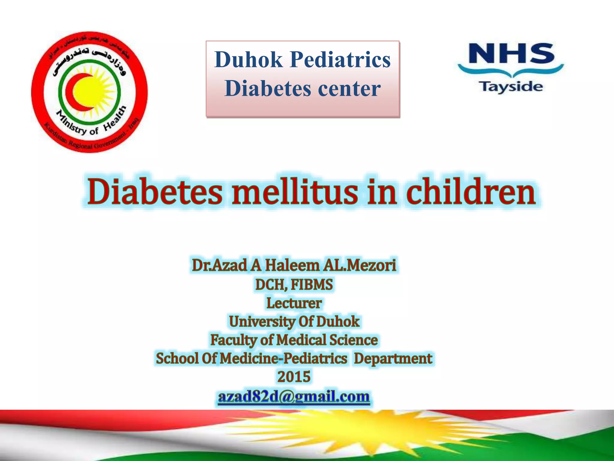 diabetes mellitus in children | PPTX